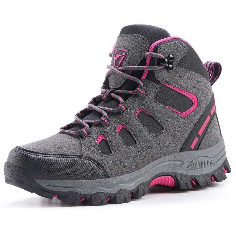 Couples High Top Breathable Waterproof Non Slip Camping Shoes