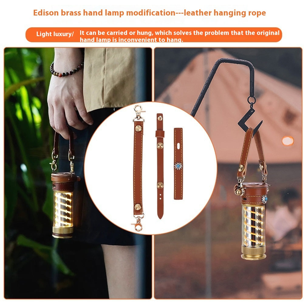 Camping Lantern Set 3 Piece with Leather Hang Rope for Beibang Edison