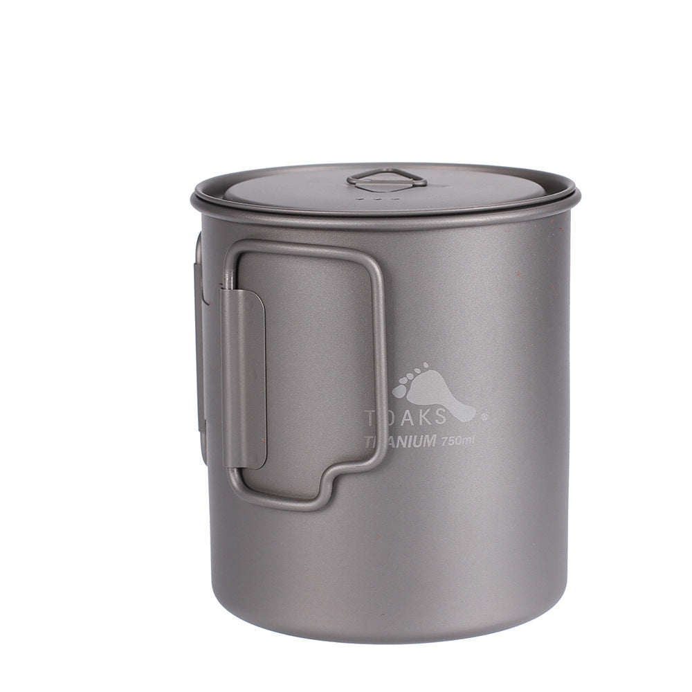 Pure Titanium Outdoor Cookware Lightweight Water Cup and Pot