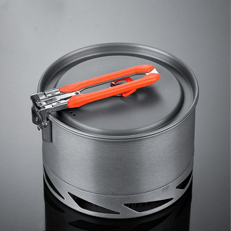 Camping Cookware Set with Utensils Pot Kettle for Hiking Picnic