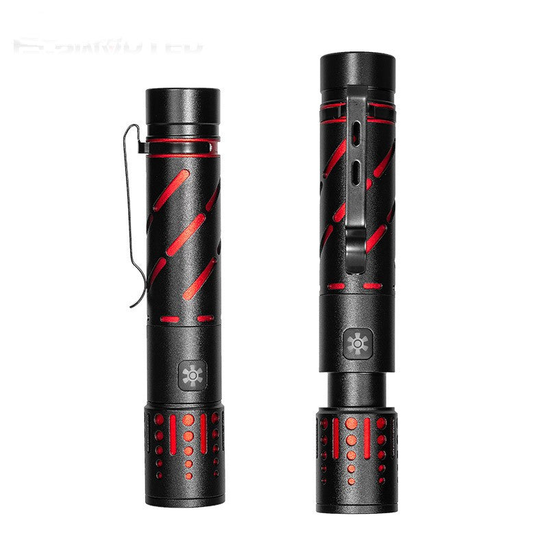 Rechargeable Zoom LED Long Range Aluminum Alloy Flashlight