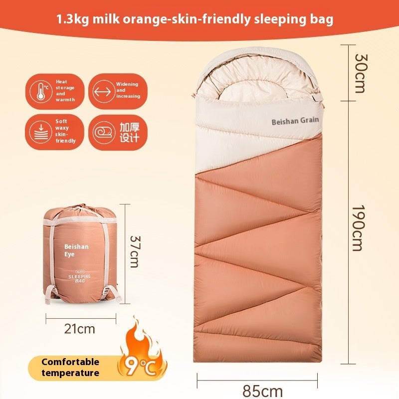 Thickened Outdoor Camping Sleeping Bag for Cold Weather
