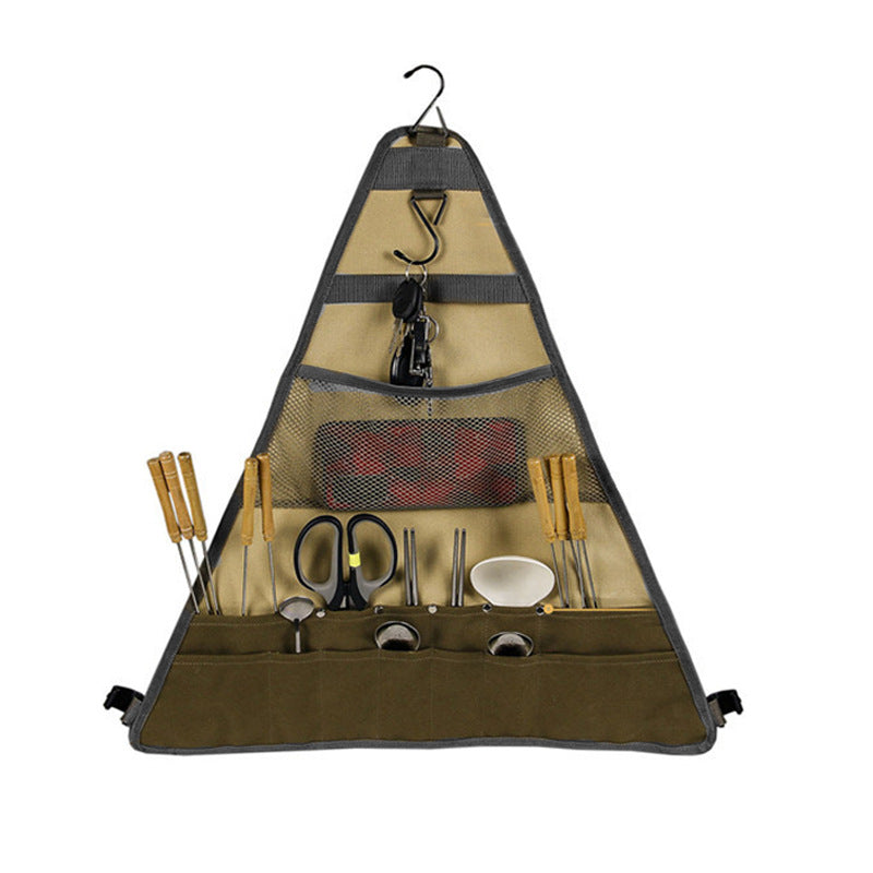 Outdoor Camping Foldable Tableware Set with Spatula Spoon