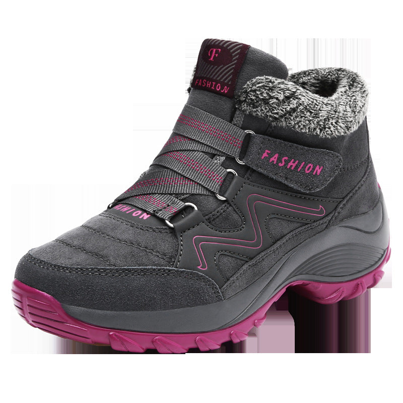 Womens Leather Non Slip Waterproof Hiking Trekking Camping Shoes