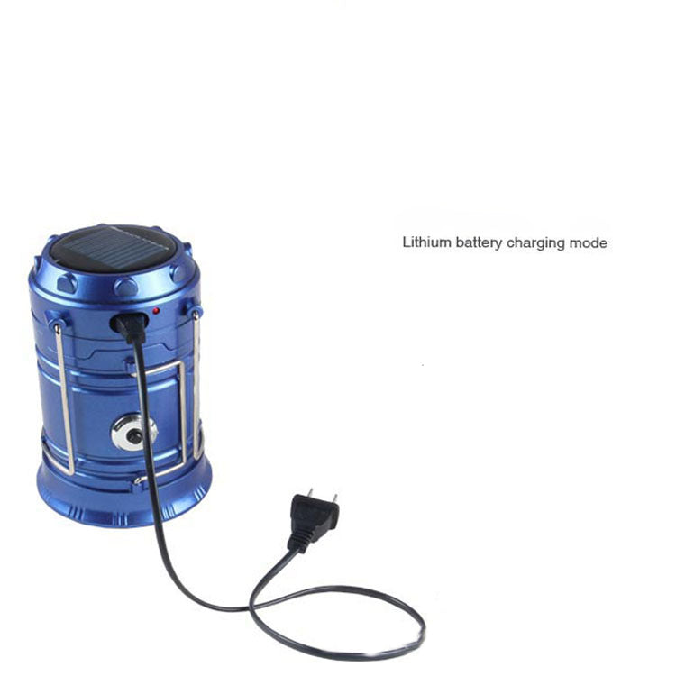 Solar Charging Multifunctional Telescopic Camping Lantern for Outdoors