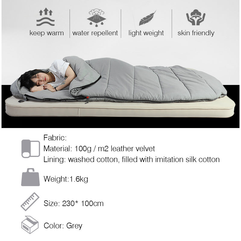 Adult Outdoor Winter Sleeping Bag Thick Cold Protection Single