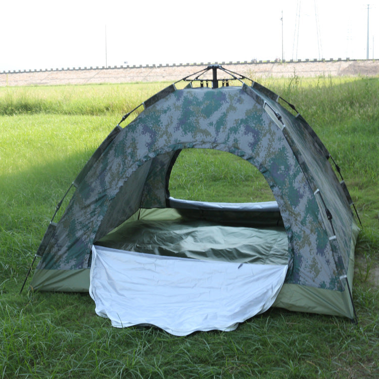 Outdoor Travel Tent for 3-4 People Camouflage Camping