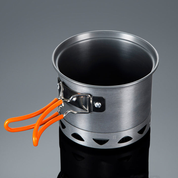 Outdoor Heat Collecting Single Pot Mountaineering Camping Cookware