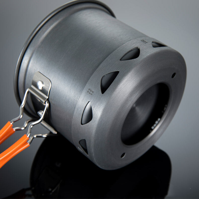 Outdoor Heat Collecting Single Pot Mountaineering Camping Cookware
