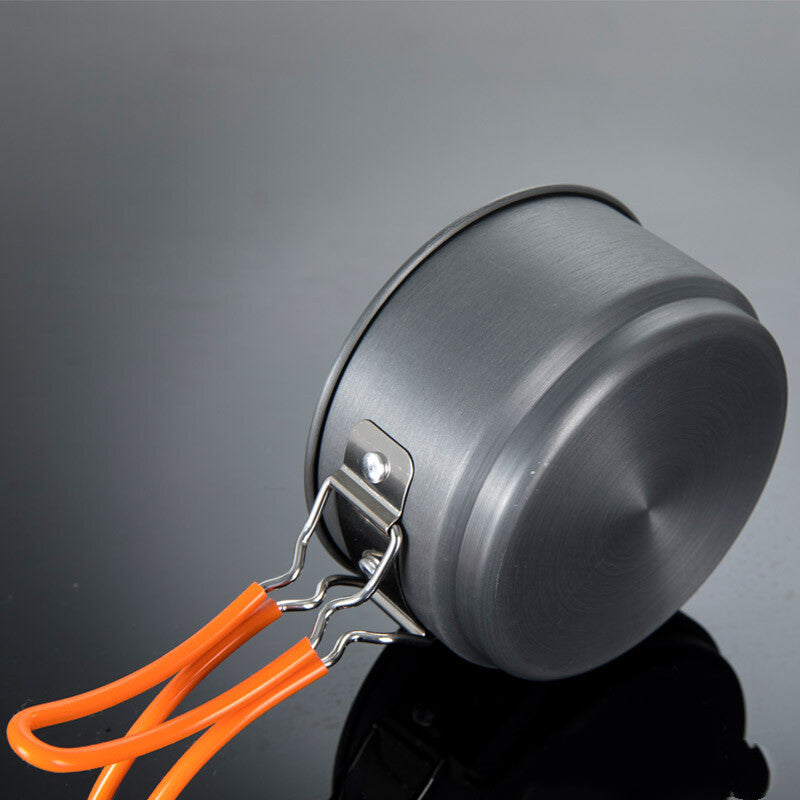 Outdoor Heat Collecting Single Pot Mountaineering Camping Cookware