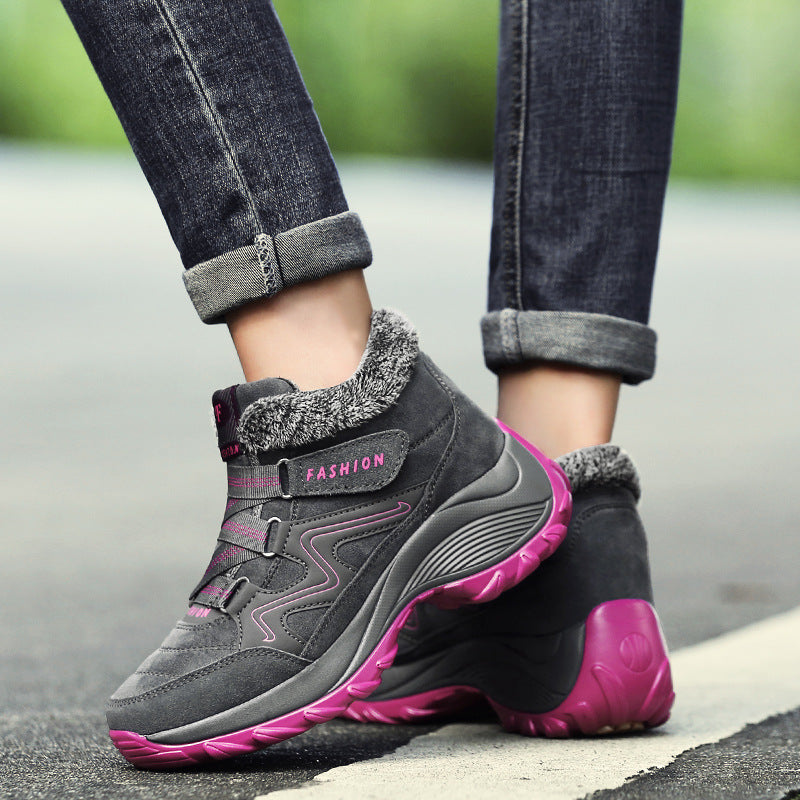 Womens Leather Non Slip Waterproof Hiking Trekking Camping Shoes