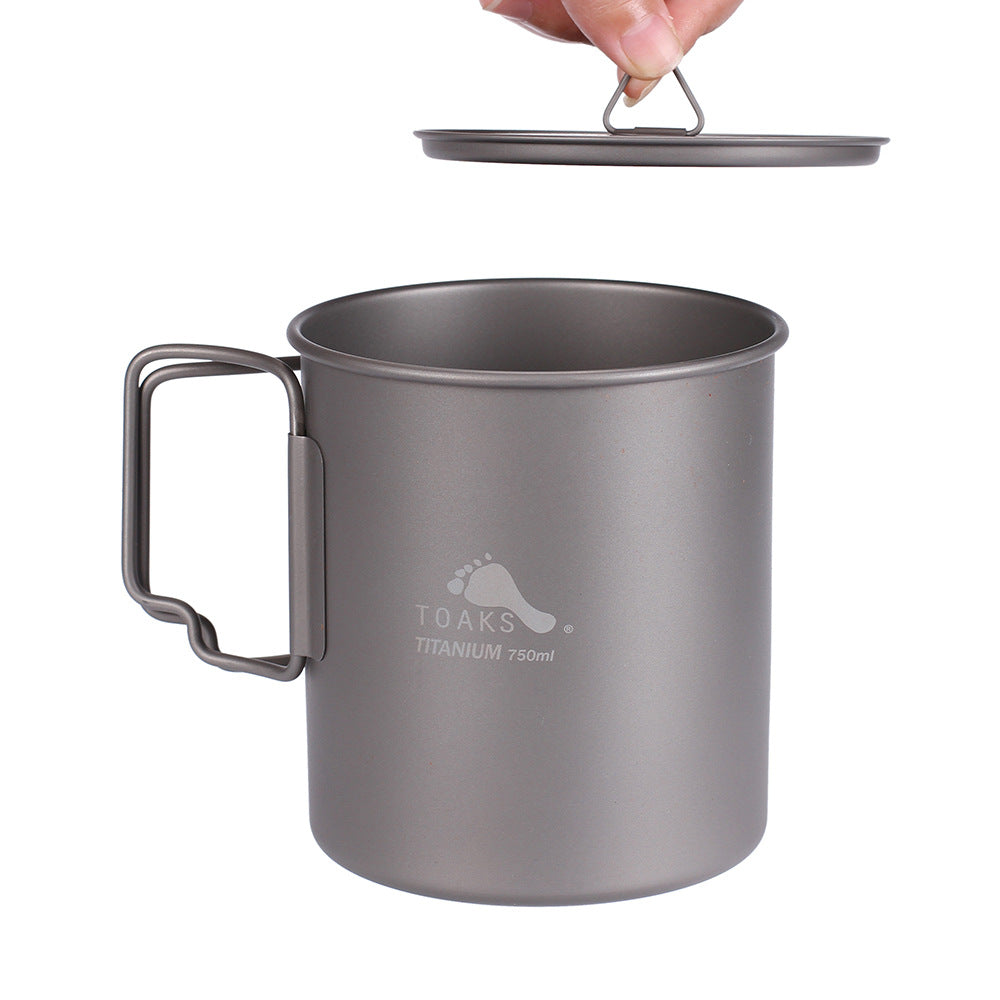 Pure Titanium Outdoor Cookware Lightweight Water Cup and Pot