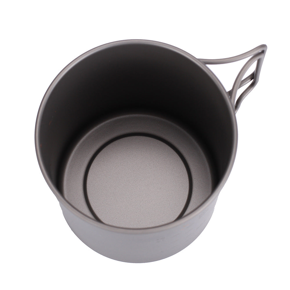 Pure Titanium Outdoor Cookware Lightweight Water Cup and Pot