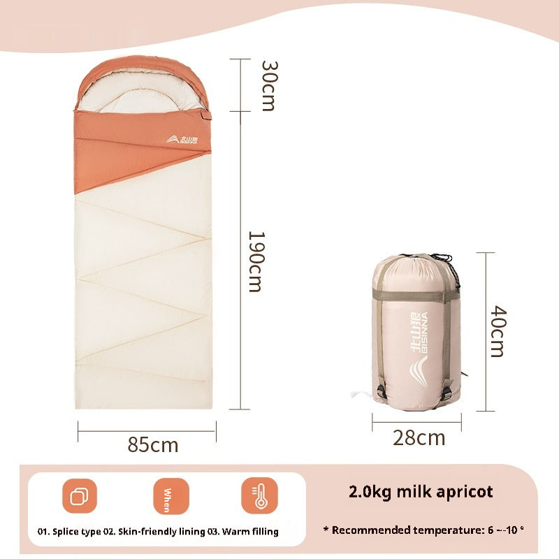 Thickened Outdoor Camping Sleeping Bag for Cold Weather
