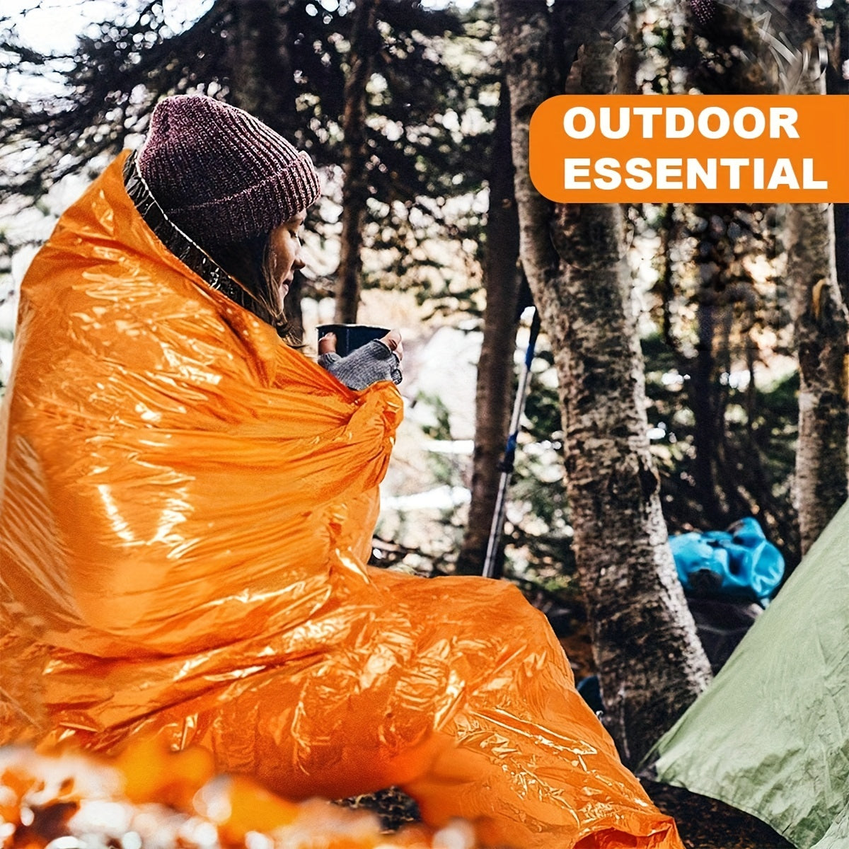 Portable Lightweight Emergency Thermal Sleeping Bag Blanket for Camping