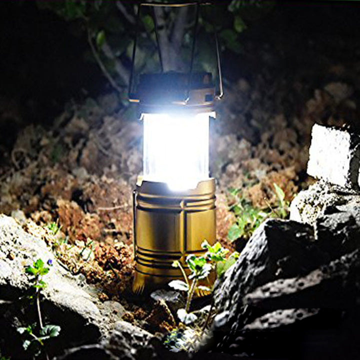 Solar Charging Multifunctional Telescopic Camping Lantern for Outdoors
