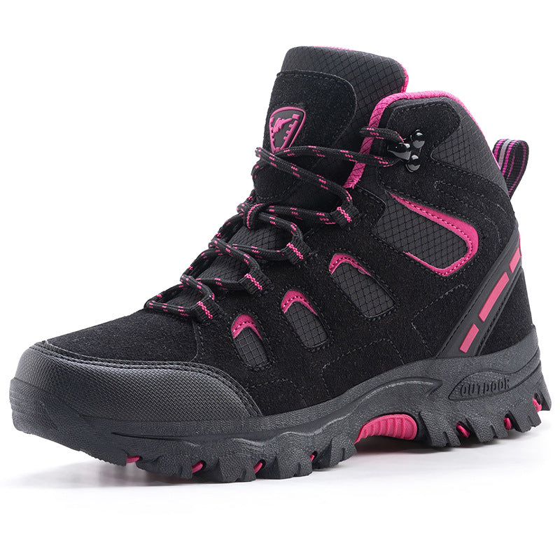 Couples High Top Breathable Waterproof Non Slip Camping Shoes