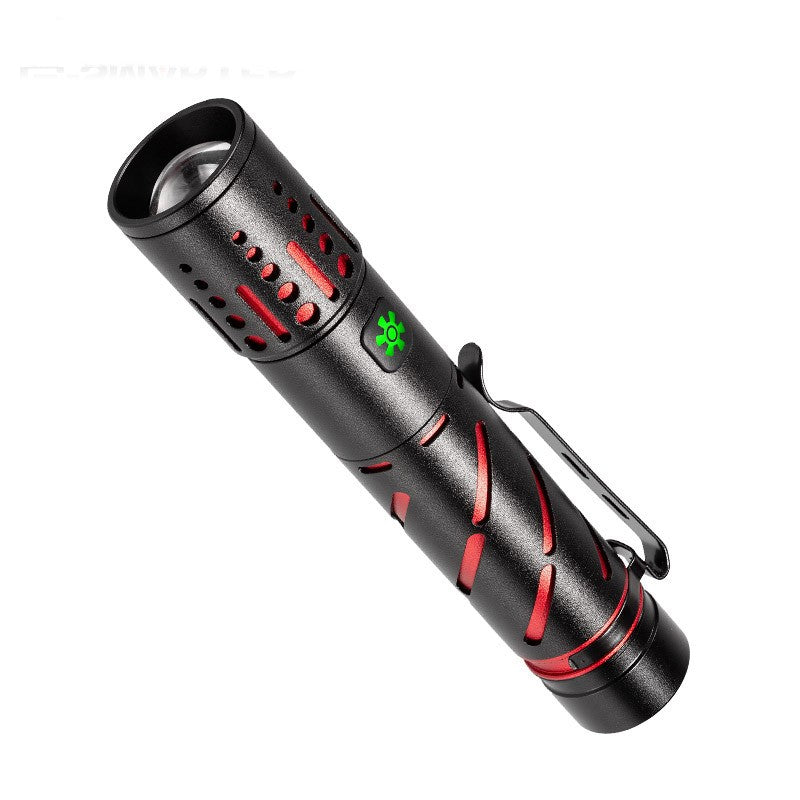 Rechargeable Zoom LED Long Range Aluminum Alloy Flashlight