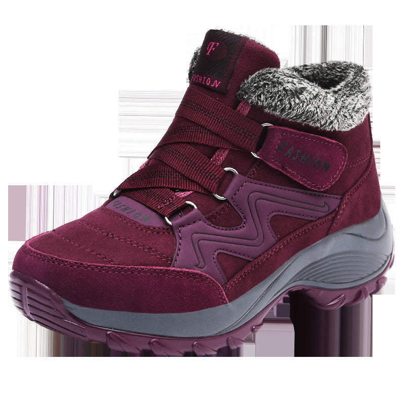 Womens Leather Non Slip Waterproof Hiking Trekking Camping Shoes