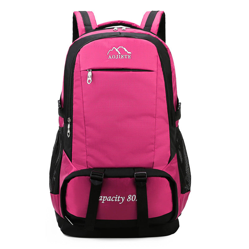 Mens 60L Large Capacity Double Shoulder Hiking Travel Backpack