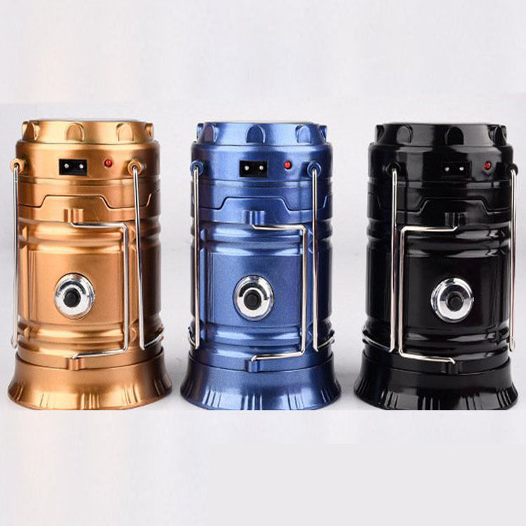 Solar Charging Multifunctional Telescopic Camping Lantern for Outdoors