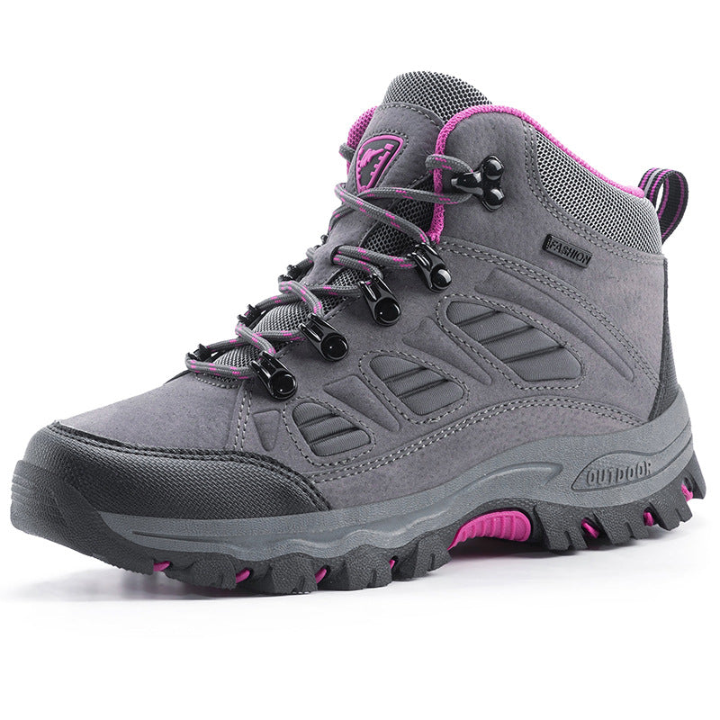 Couples High Top Breathable Waterproof Non Slip Camping Shoes