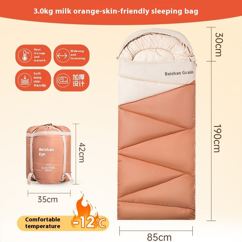 Thickened Outdoor Camping Sleeping Bag for Cold Weather