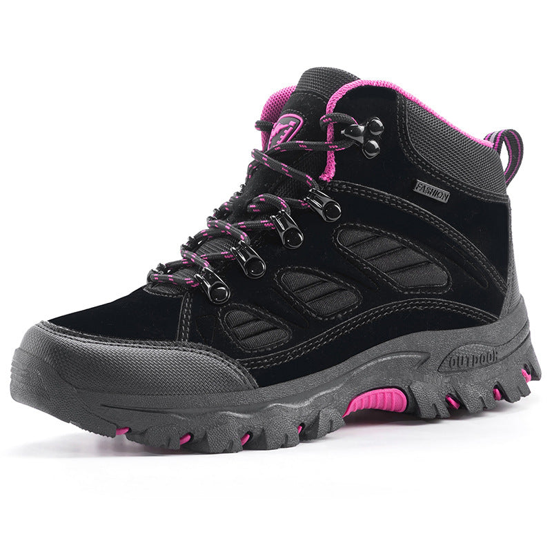 Couples High Top Breathable Waterproof Non Slip Camping Shoes