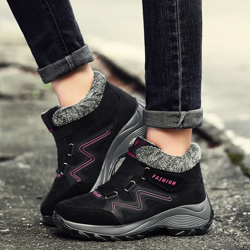 Womens Leather Non Slip Waterproof Hiking Trekking Camping Shoes