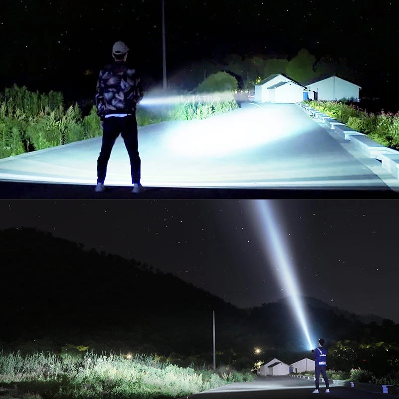 Rechargeable Super Bright LED Outdoor Focusing Flashlight