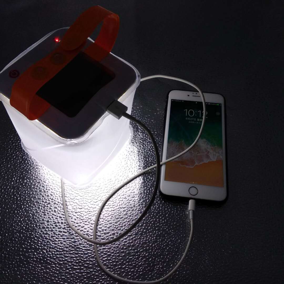 Waterproof Handheld Inflatable Solar LED Camping Lantern Mini Torch