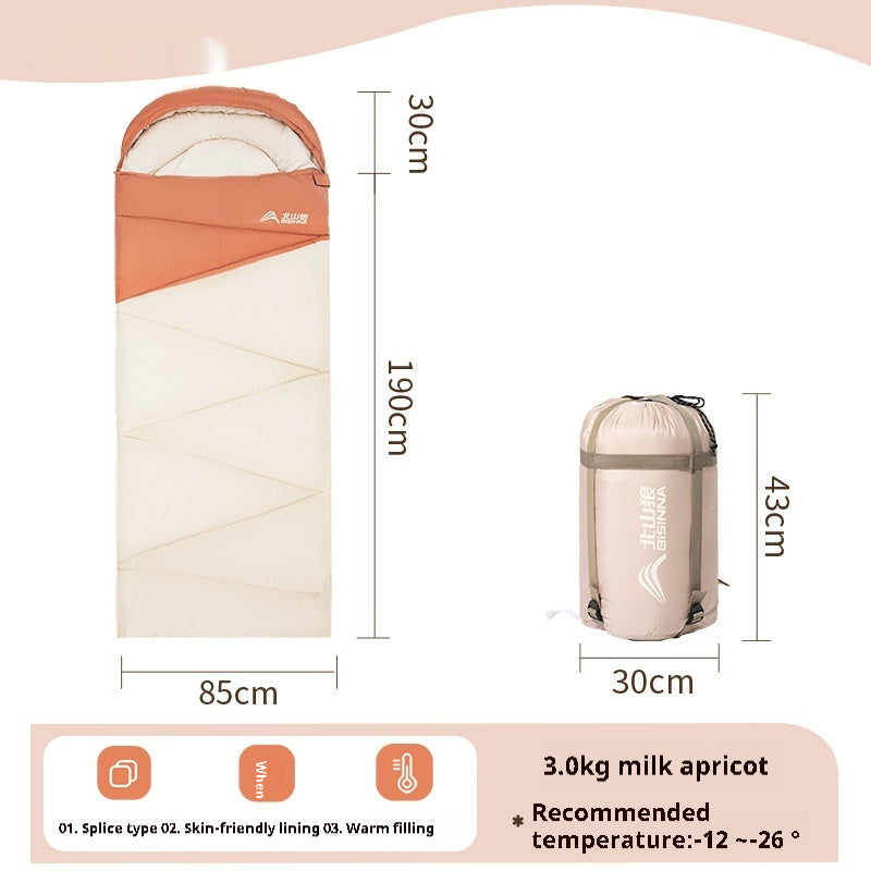 Thickened Outdoor Camping Sleeping Bag for Cold Weather