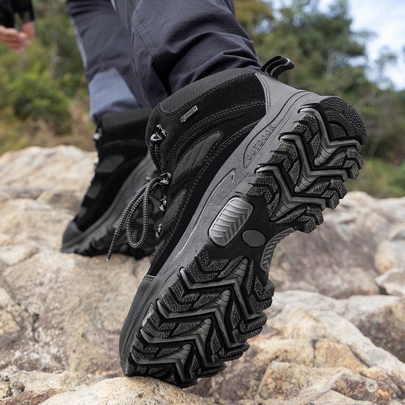 Couples High Top Breathable Waterproof Non Slip Camping Shoes