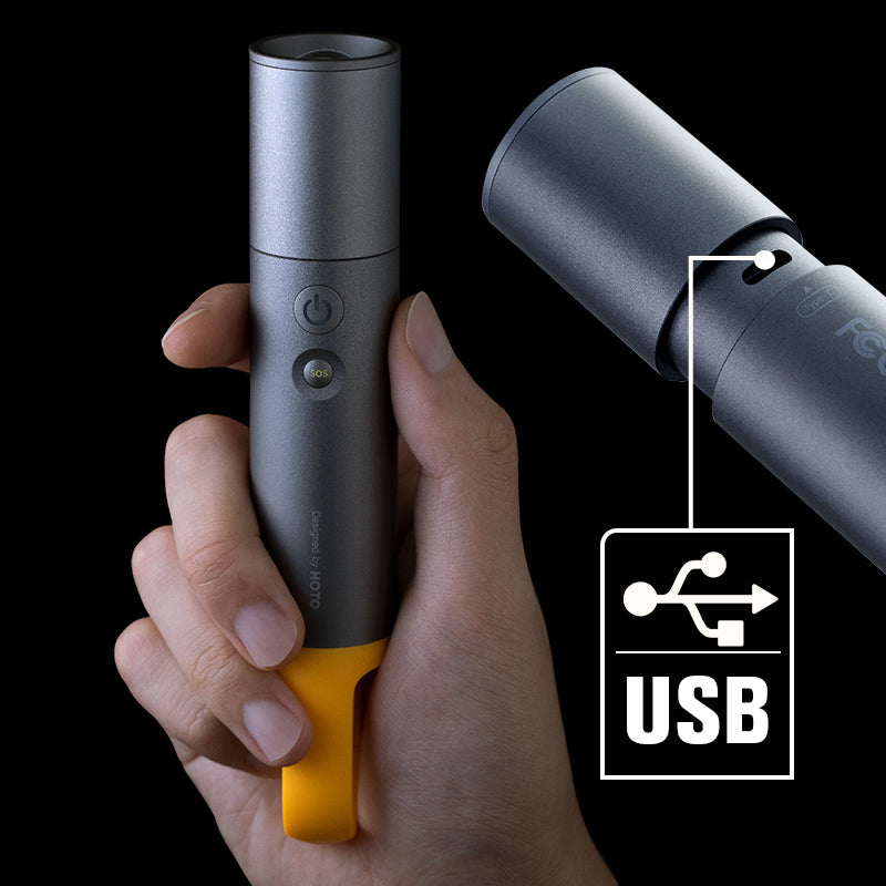 High Lumen Stepless Zoom Outdoor Camping Flashlight
