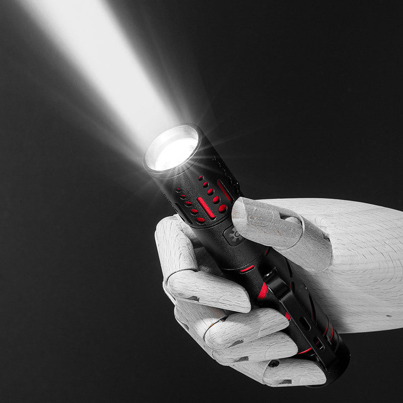 Rechargeable Zoom LED Long Range Aluminum Alloy Flashlight
