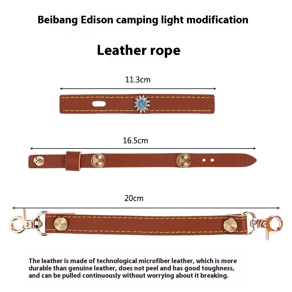 Camping Lantern Set 3 Piece with Leather Hang Rope for Beibang Edison