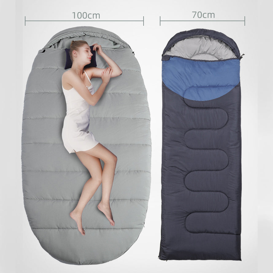 Adult Outdoor Winter Sleeping Bag Thick Cold Protection Single