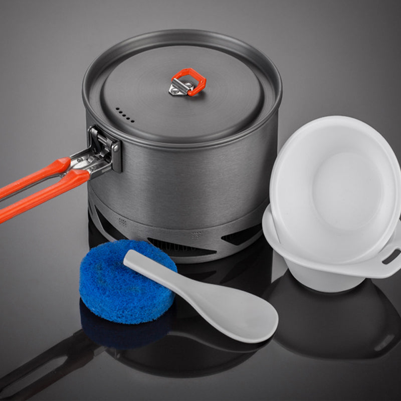 Camping Cookware Set with Utensils Pot Kettle for Hiking Picnic