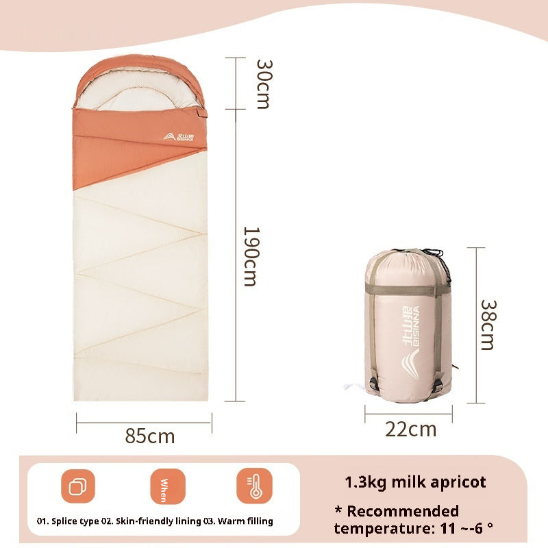 Thickened Outdoor Camping Sleeping Bag for Cold Weather