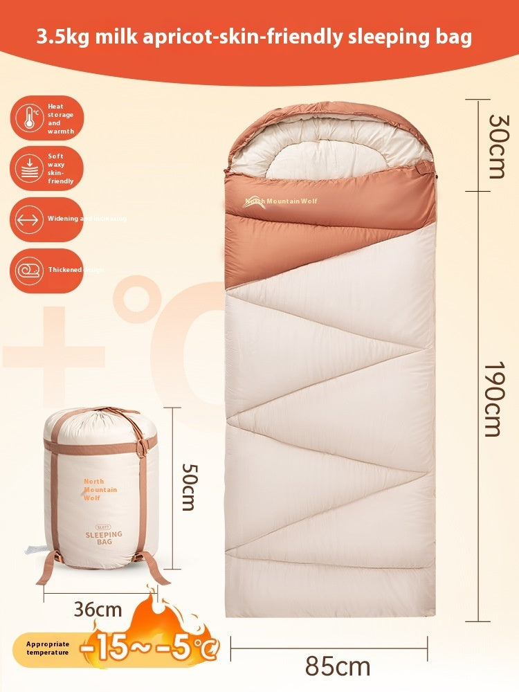 Thickened Outdoor Camping Sleeping Bag for Cold Weather