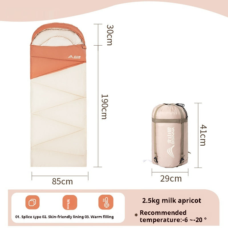 Thickened Outdoor Camping Sleeping Bag for Cold Weather