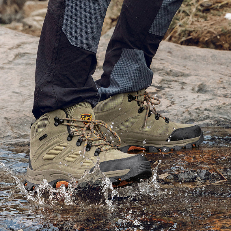 Couples High Top Breathable Waterproof Non Slip Camping Shoes