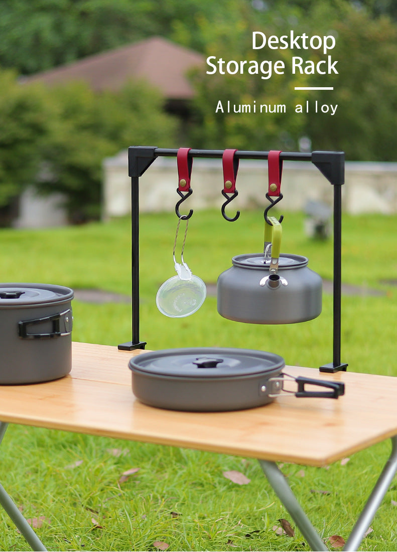 Outdoor Adjustable Camping Rack for Hanging Pot Stove Cookware