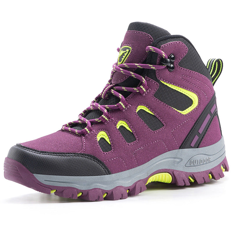 Couples High Top Breathable Waterproof Non Slip Camping Shoes