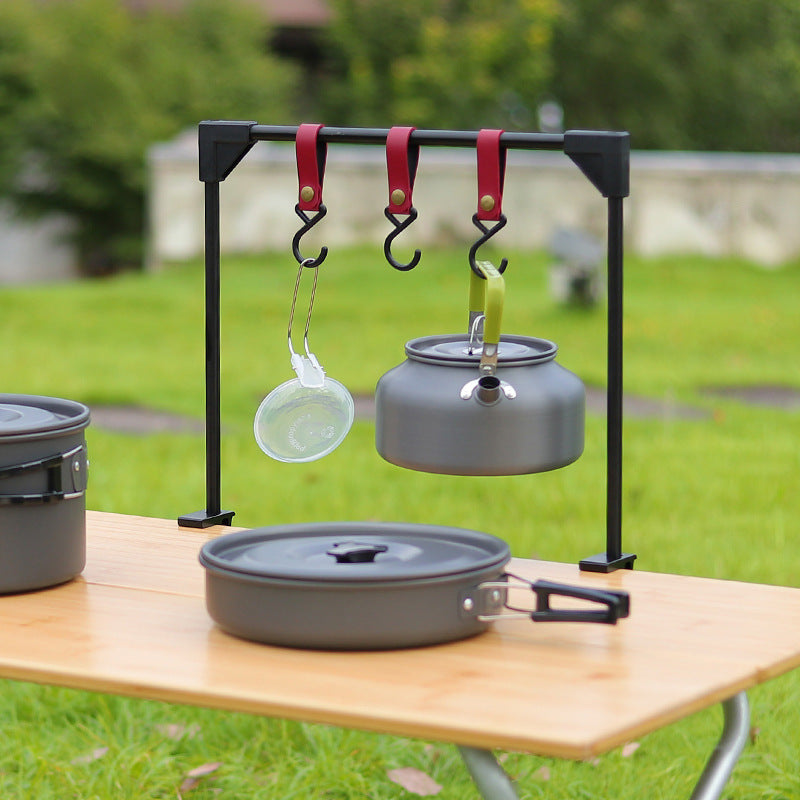 Outdoor Adjustable Camping Rack for Hanging Pot Stove Cookware