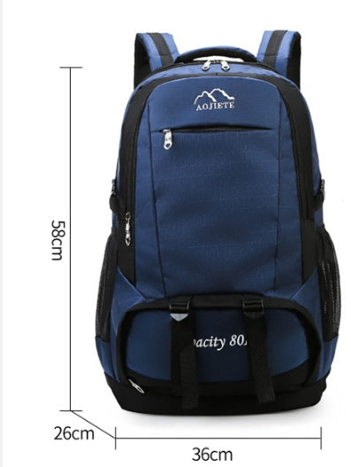 Mens 60L Large Capacity Double Shoulder Hiking Travel Backpack