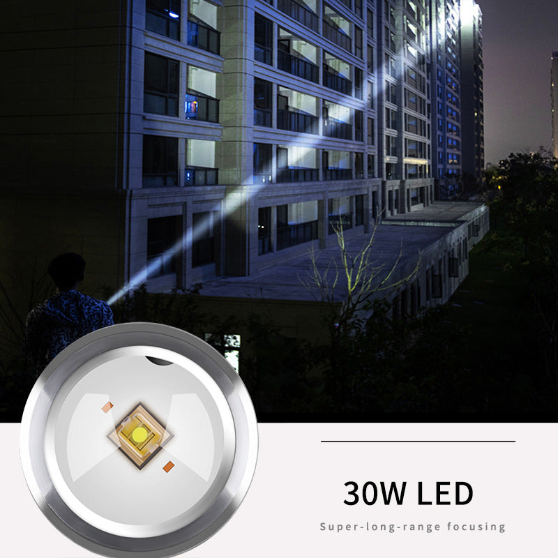 Rechargeable LED Pocket Flashlight UV Laser Waterproof Camping Lamp