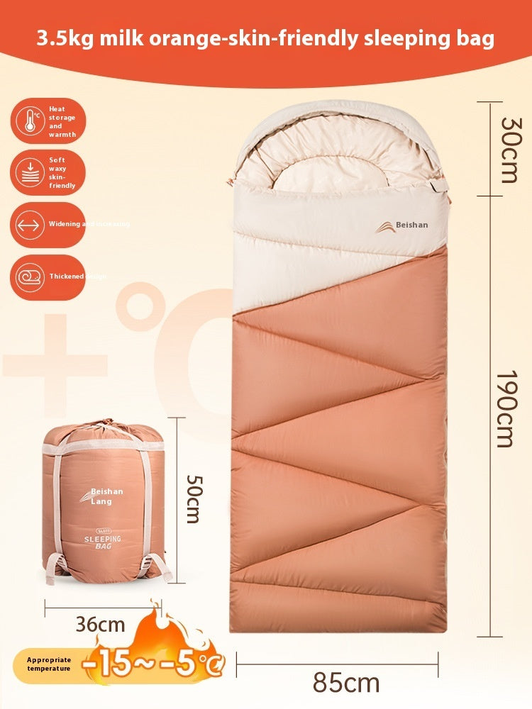 Thickened Outdoor Camping Sleeping Bag for Cold Weather