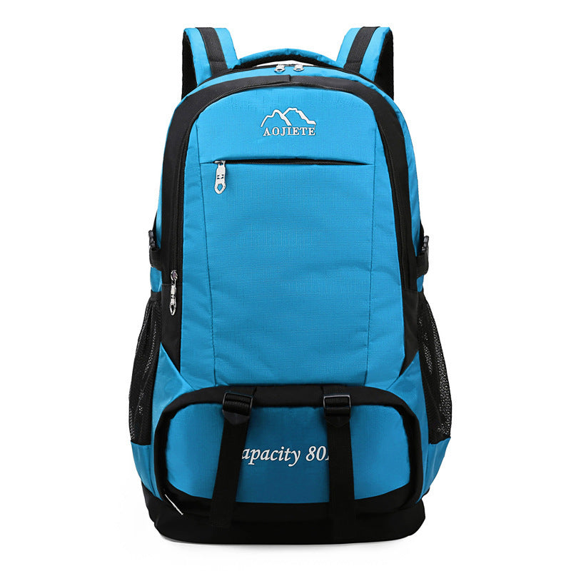 Mens 60L Large Capacity Double Shoulder Hiking Travel Backpack