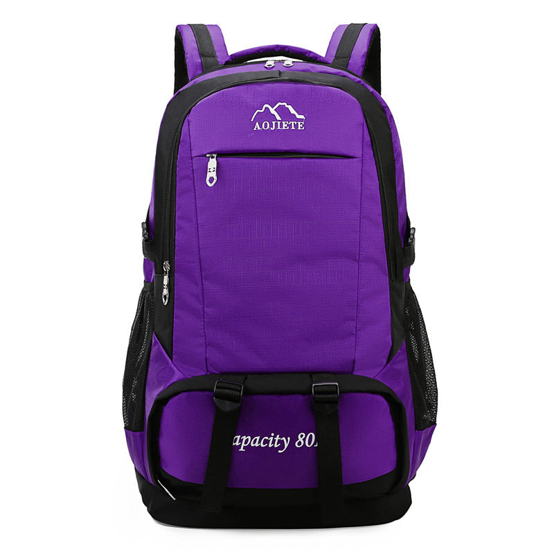 Mens 60L Large Capacity Double Shoulder Hiking Travel Backpack
